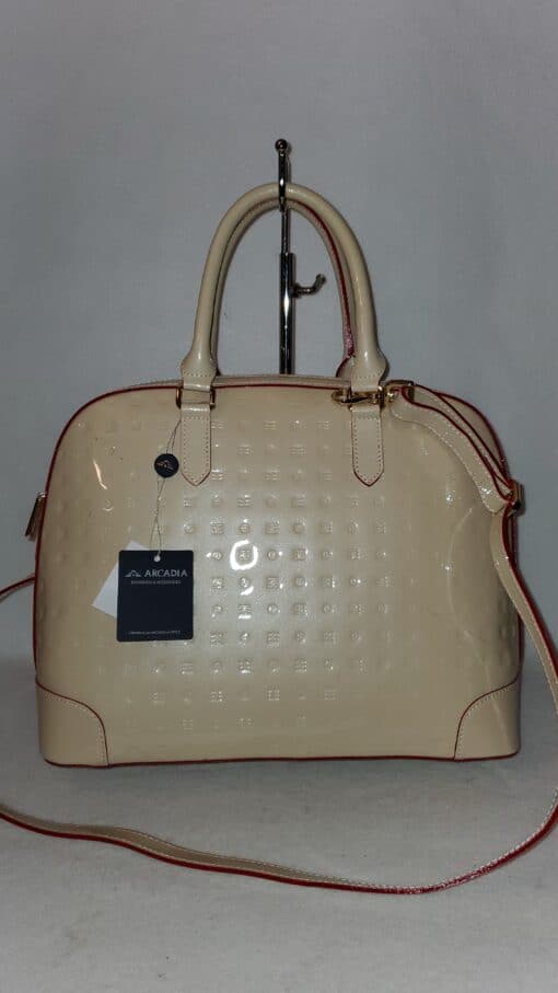 Arcadia Daisy Patent Leather Grab Handbag - Image 3