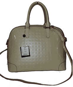 Arcadia Daisy Patent Leather Grab Handbag