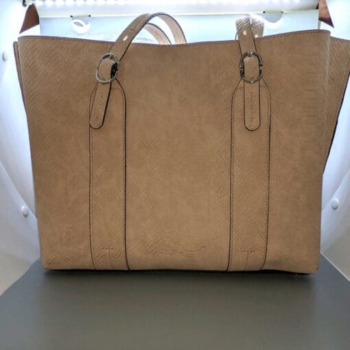 Alfani Women's Tote Handbag Multi Compartments, Parchment Snake - Image 6