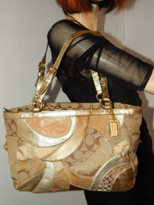 Coach Gallery Patchwork Legacy Signature C Leather Tote