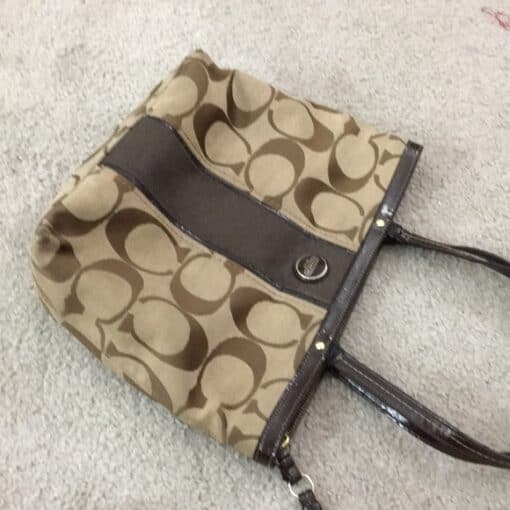 Coach Signature Stripe Tote - F21950 - Image 4
