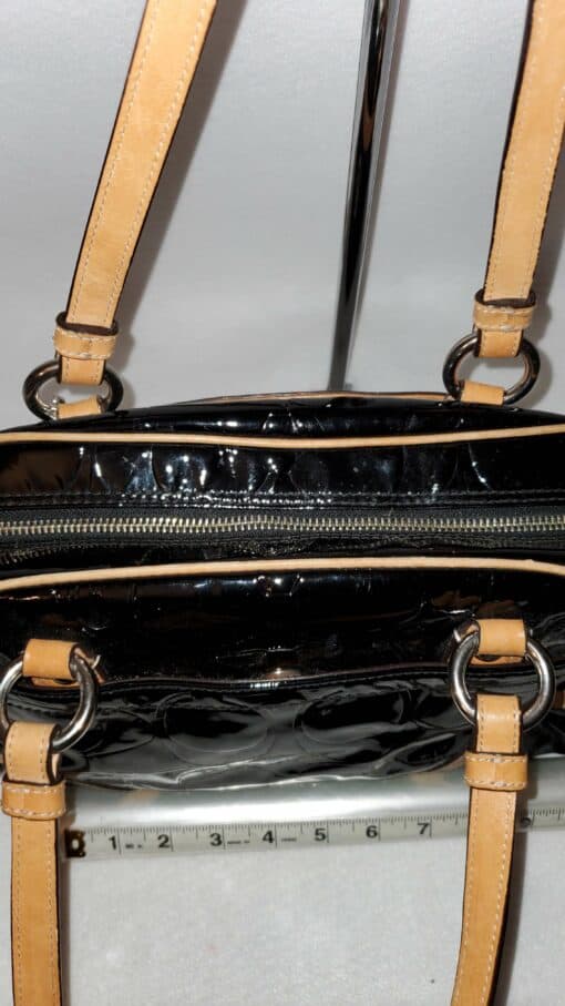 Coach Peyton Embossed Patent Leather Satchel - Image 5
