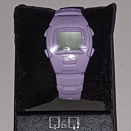 Q&Q Captivating Purple or White Digital Watch - Image 2