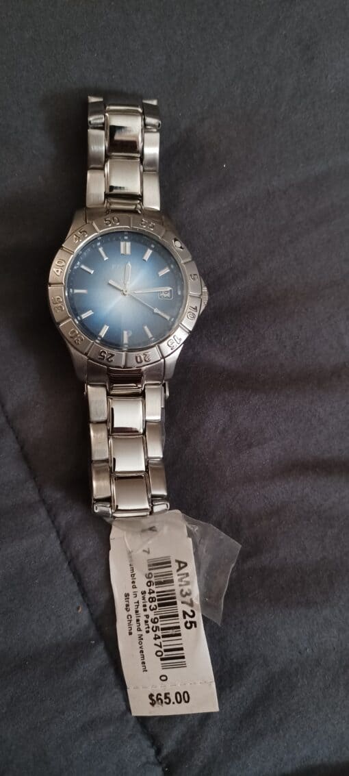 Fossil Unisex Blue Watch #AM372 - Image 2