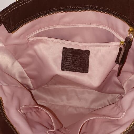Coach (F20432) Handbag Chocolate Brown Patent - Image 6