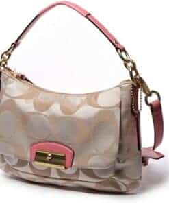 COACH Kristin Signature E/W Crossbody - Cream/Rose