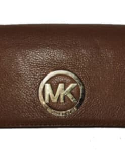 MICHAEL KORS Pebbled Leather Zip Wallet.