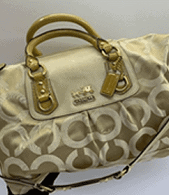 COACH 12943 MADISON SABRINA BEIGE 2WAY CANVAS BAG