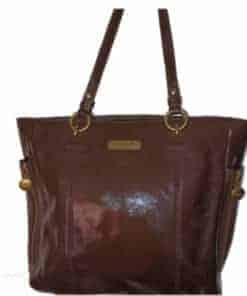 Coach (F20432) Handbag Chocolate Brown Patent