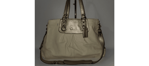 Coach Ashley Patent Leather Large Satchel 15454 Putty - Image 5