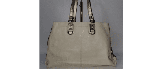 Coach Ashley Patent Leather Large Satchel 15454 Putty - Image 2