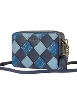 Michael Kors Camera Woven Leather Cross-Body