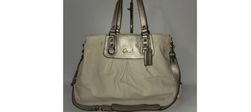 Coach Ashley Patent Leather Large Satchel 15454 Putty - Image 8
