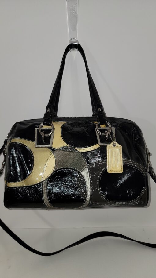 COACH F17186 LEATHER INLAID CONVERTIBLE SATCHEL BAG - Image 2