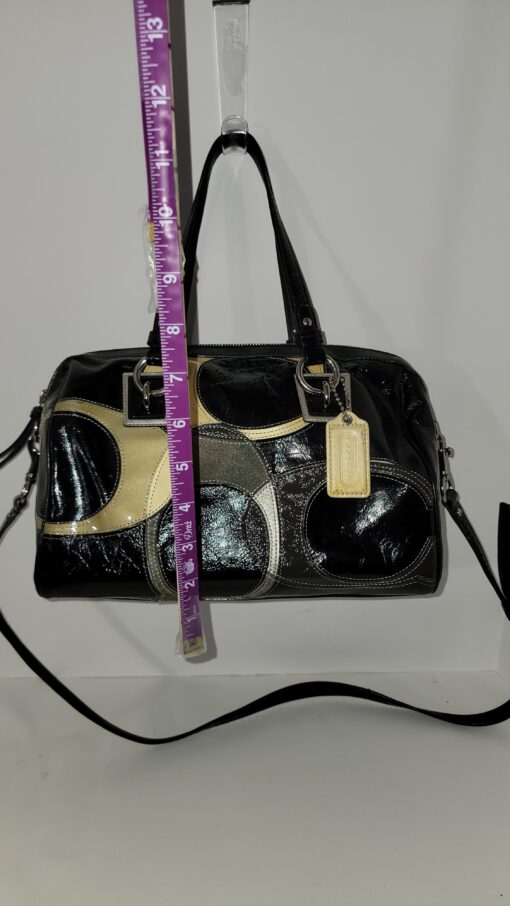 COACH F17186 LEATHER INLAID CONVERTIBLE SATCHEL BAG - Image 4