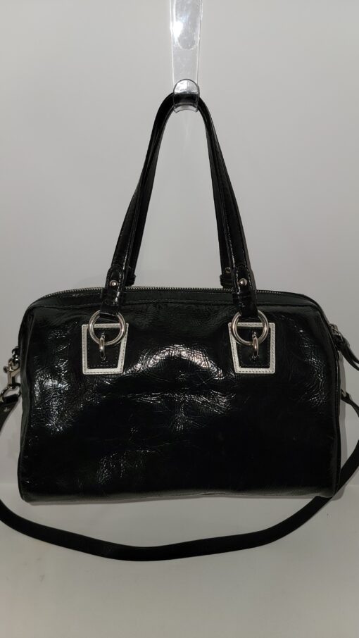 COACH F17186 LEATHER INLAID CONVERTIBLE SATCHEL BAG - Image 5