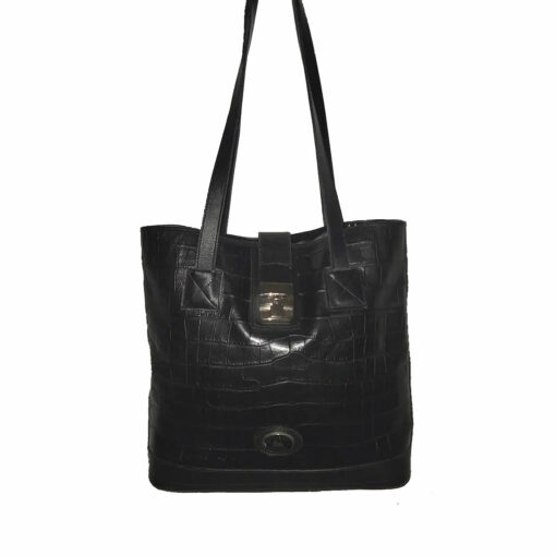 Dooney & Bourke Leather Crocodile Alligator Emossed Tote