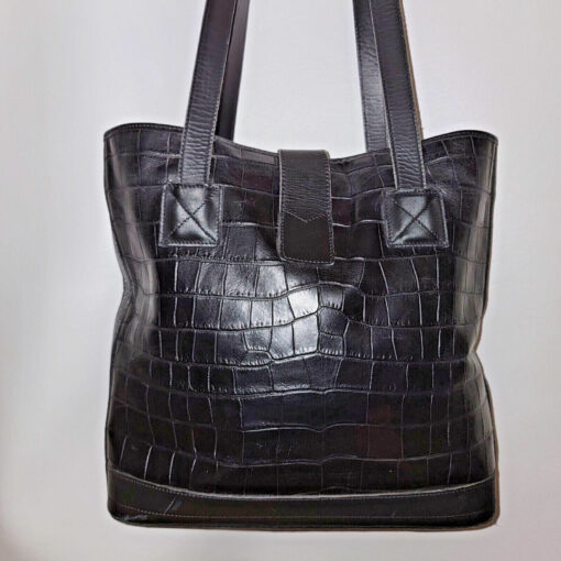 Dooney & Bourke Leather Crocodile Alligator Emossed Tote - Image 5